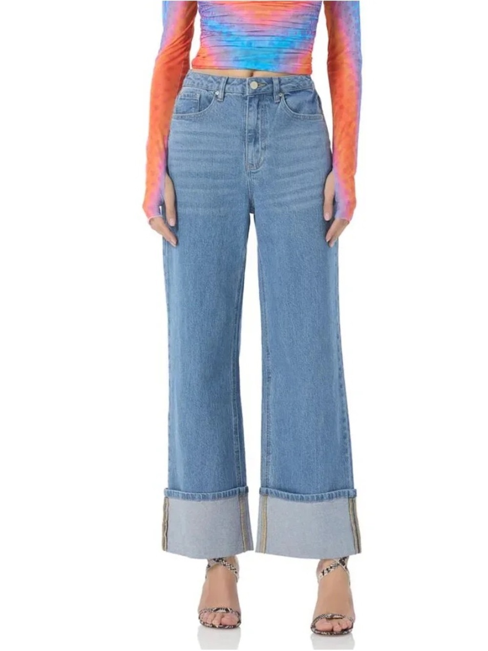 AFRM “Kendall” Cuffed Jeans